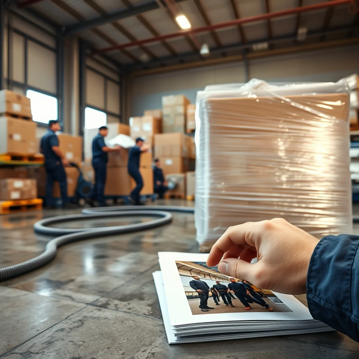 Moving commercial stock and records clear of rising water