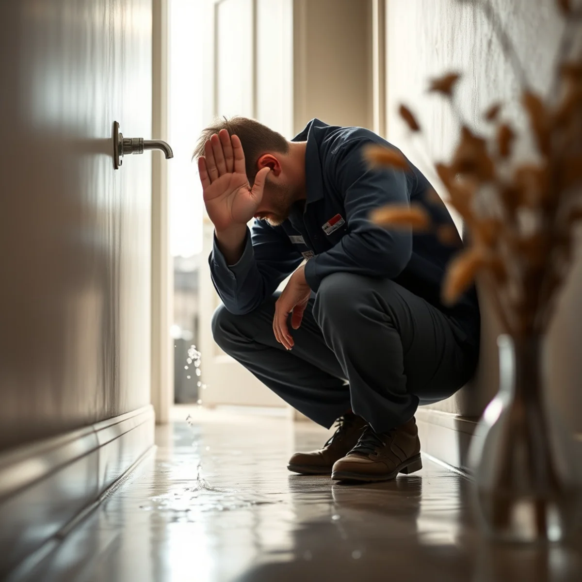 Listening for running water with every fixture switched off