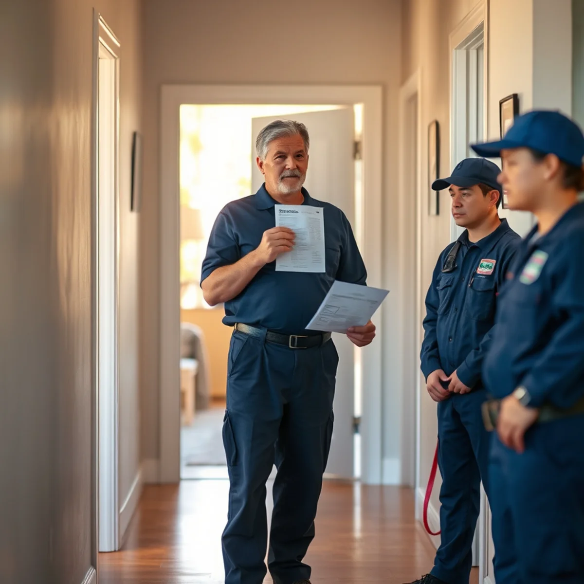 Homeowner checking a water meter for a hidden leak at a Fullerton, CA home