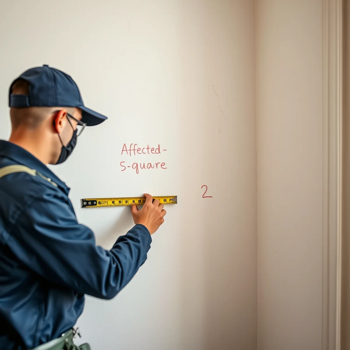 Sizing the contained work area for mold remediation
