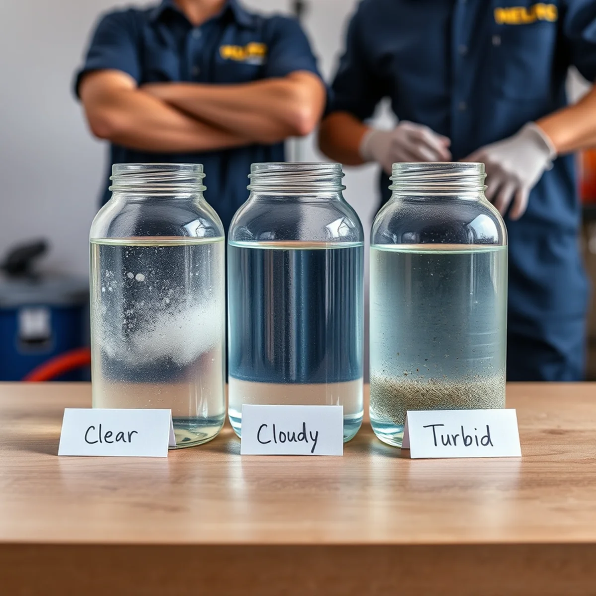 Technician assessing water category during a water damage inspection in Fullerton, CA