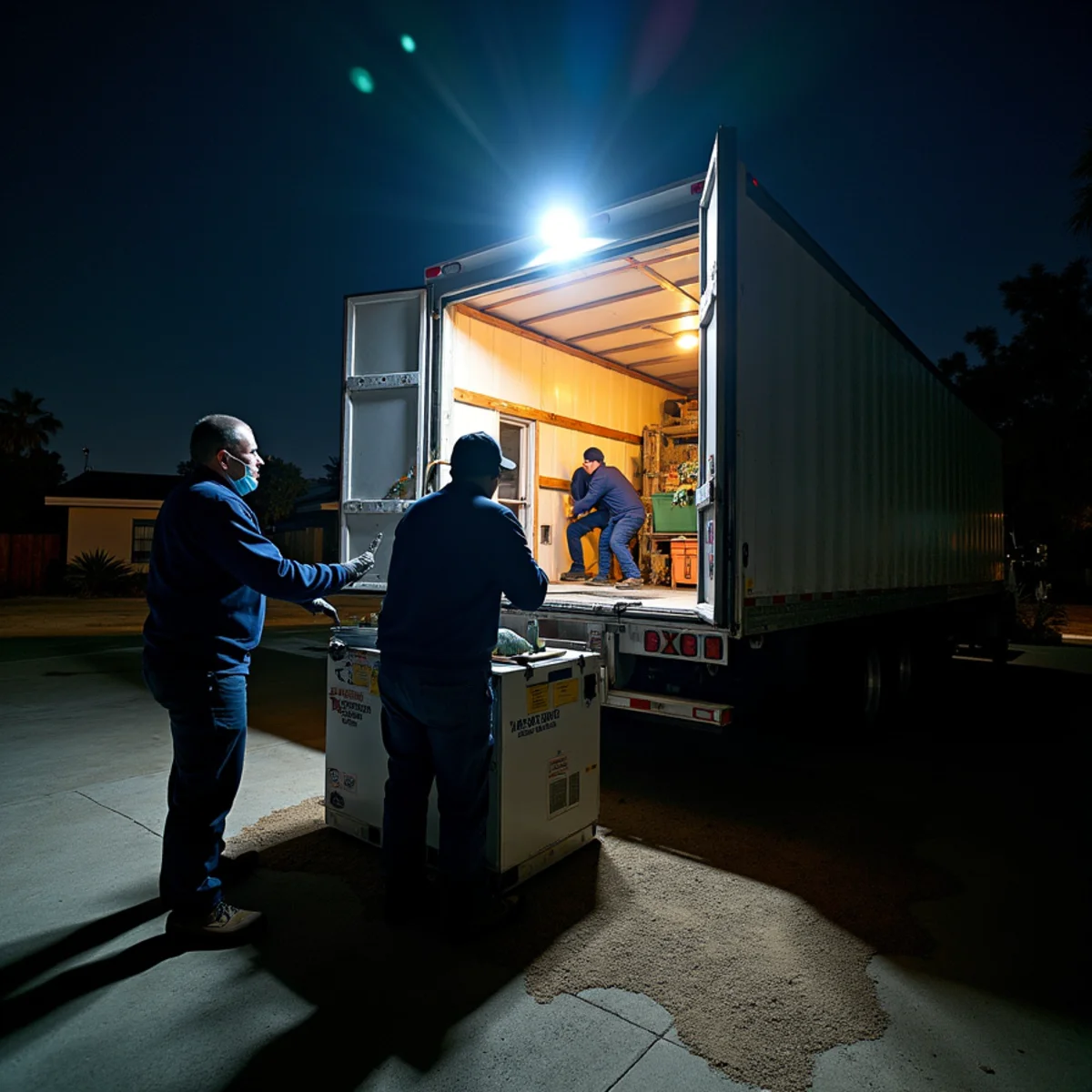 Night dispatch loading equipment for an emergency callout