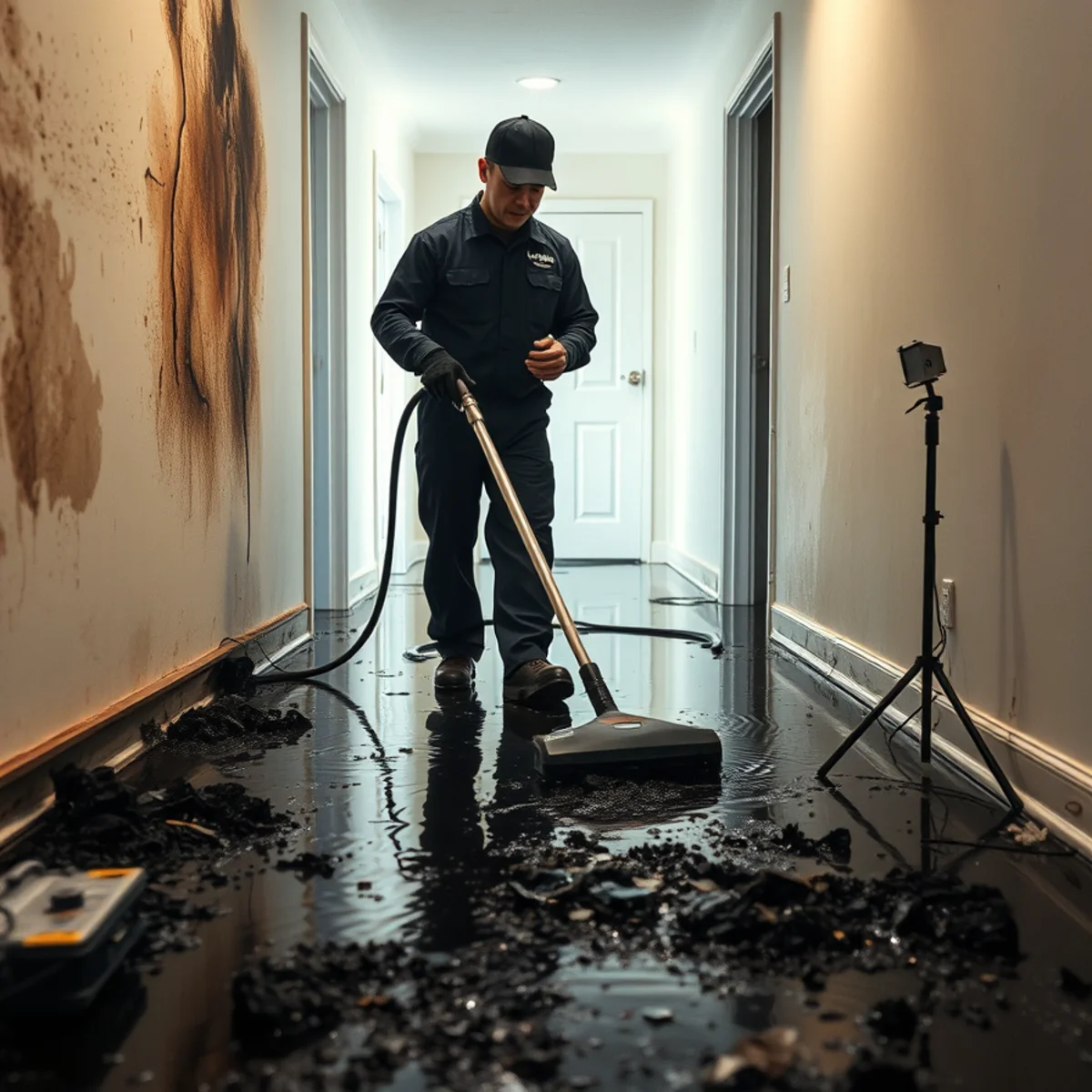 Extracting fire suppression water from a Fullerton property