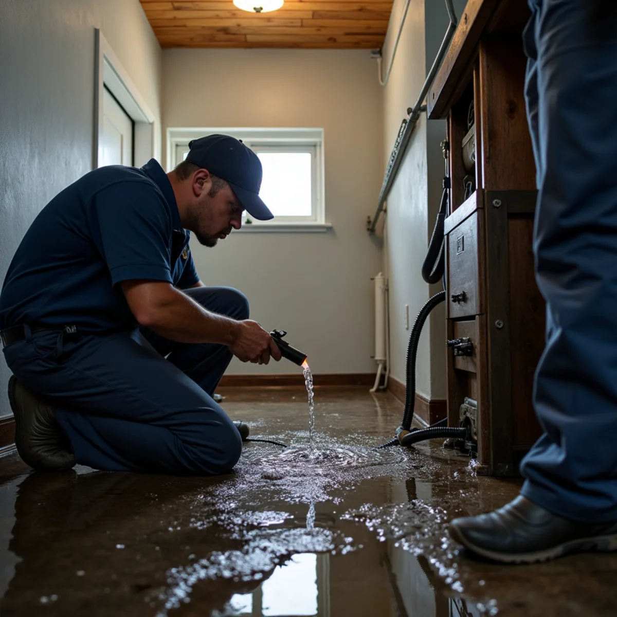 Testing a sump pump after crawl space cleanup