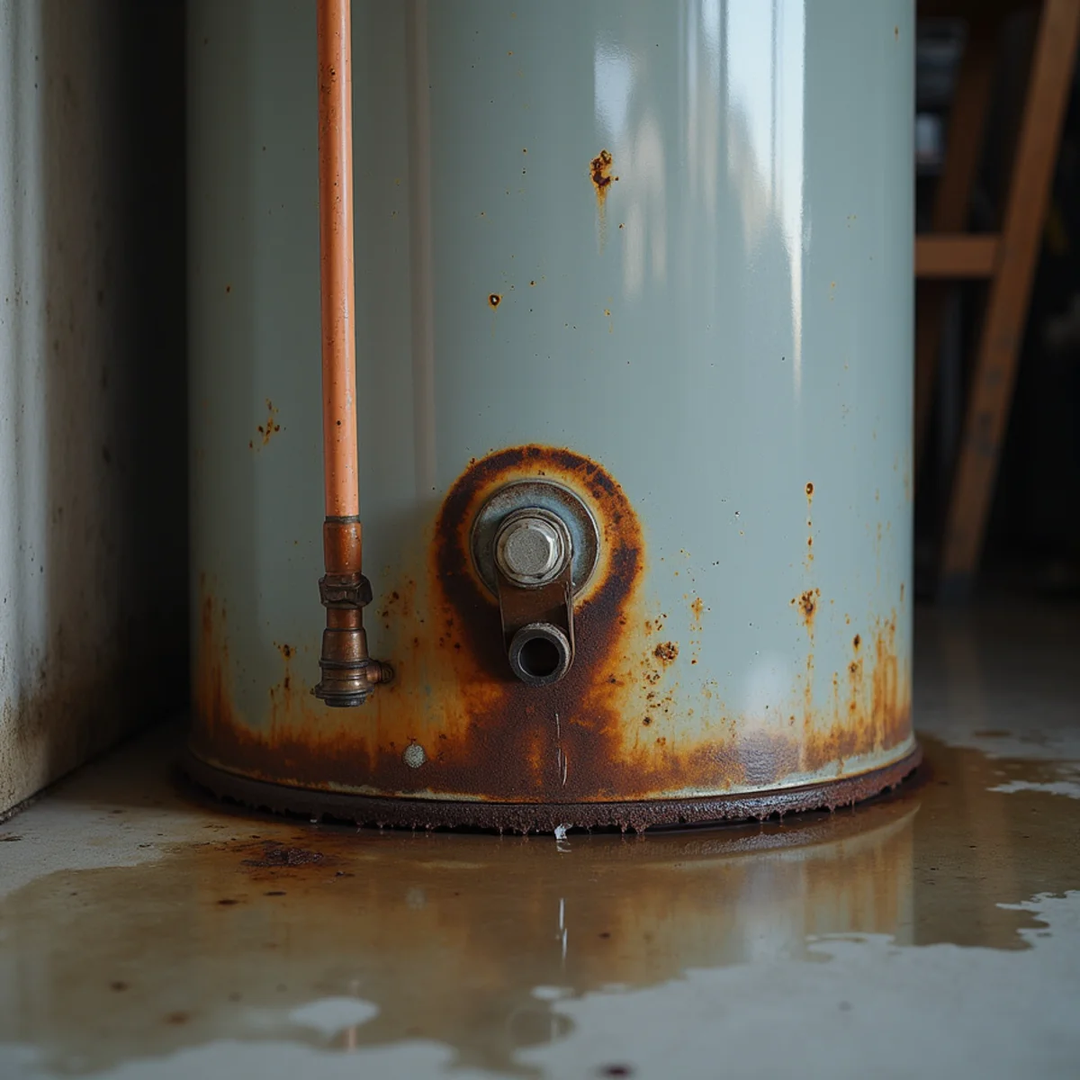 Aged water heater at replacement age in a Commonwealth home