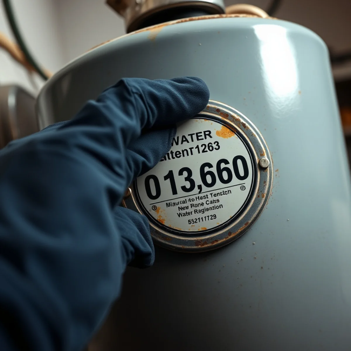 Reading the water meter to check for a hidden leak in Commonwealth, Fullerton