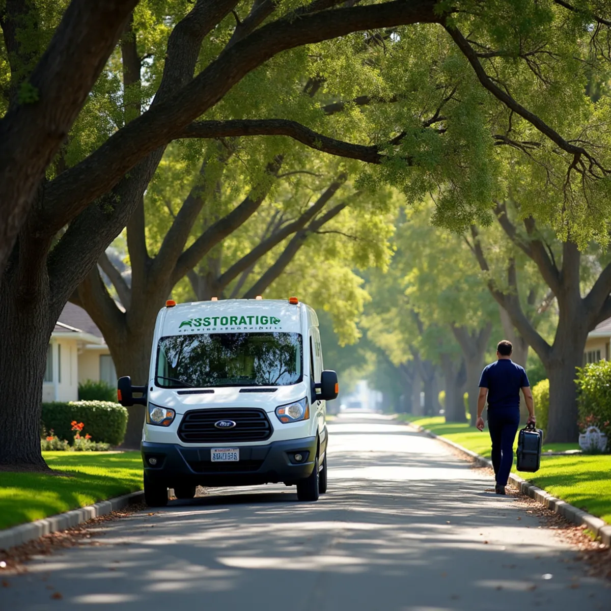 Established Golden Hills street with mature oak and sycamore canopy