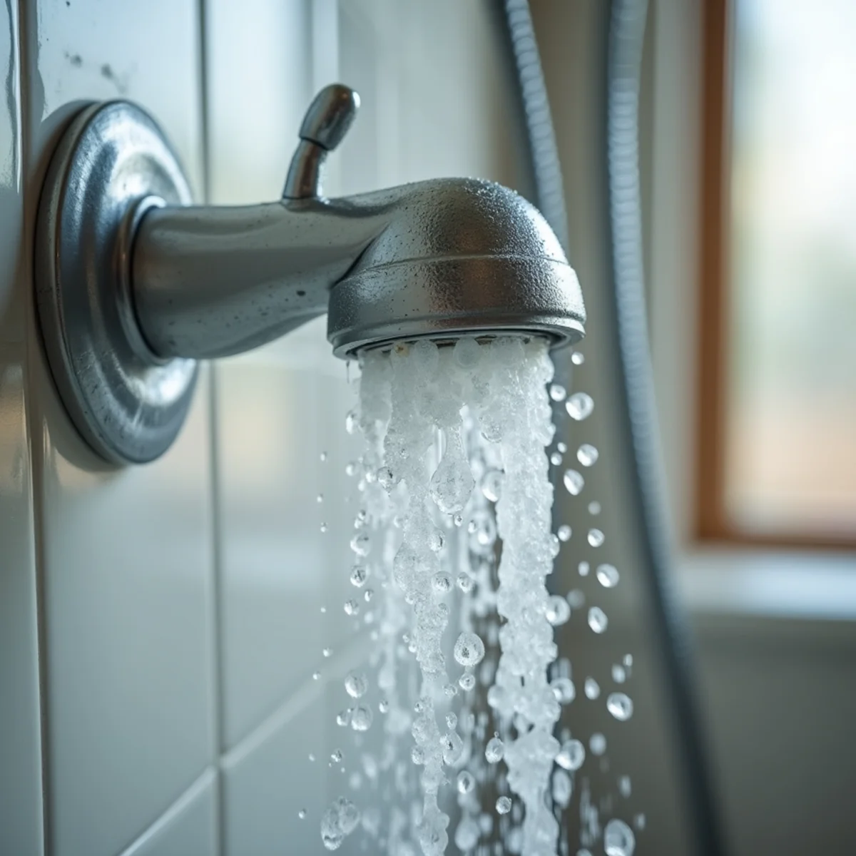 Hard water scale on a fixture in a Parks neighbourhood home