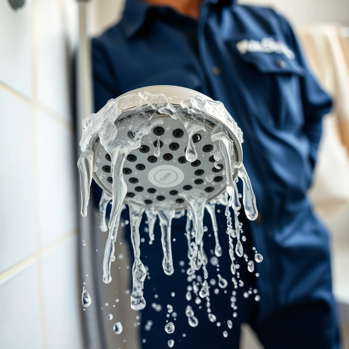 Hard water scale on fixtures in a Parks neighbourhood home in Fullerton