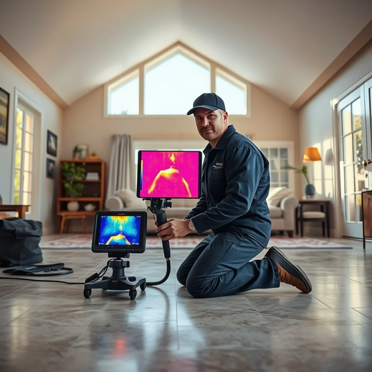Slab leak detection in a 1950s Sunny Hills, Fullerton CA home
