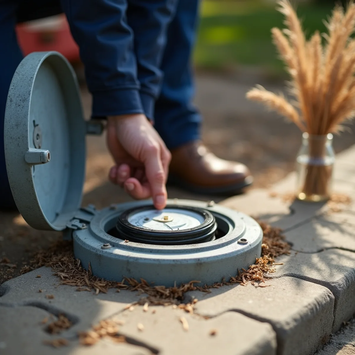 Water meter isolation test confirming a hidden leak at a Fullerton property