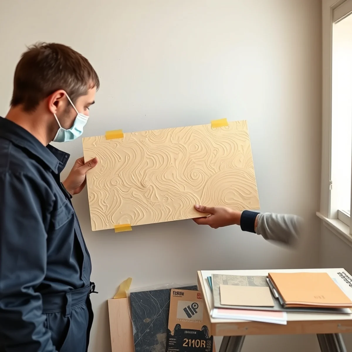 Matching wall texture and paint during a Fullerton water damage rebuild