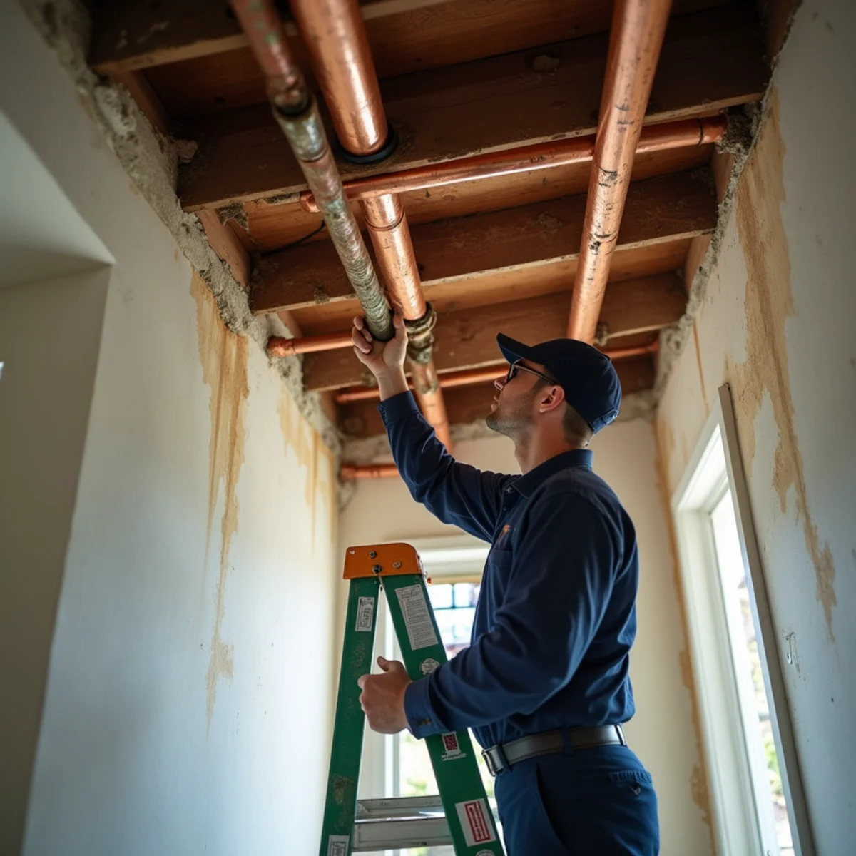 Repipe-age copper in a 1970s Anaheim Hills custom home