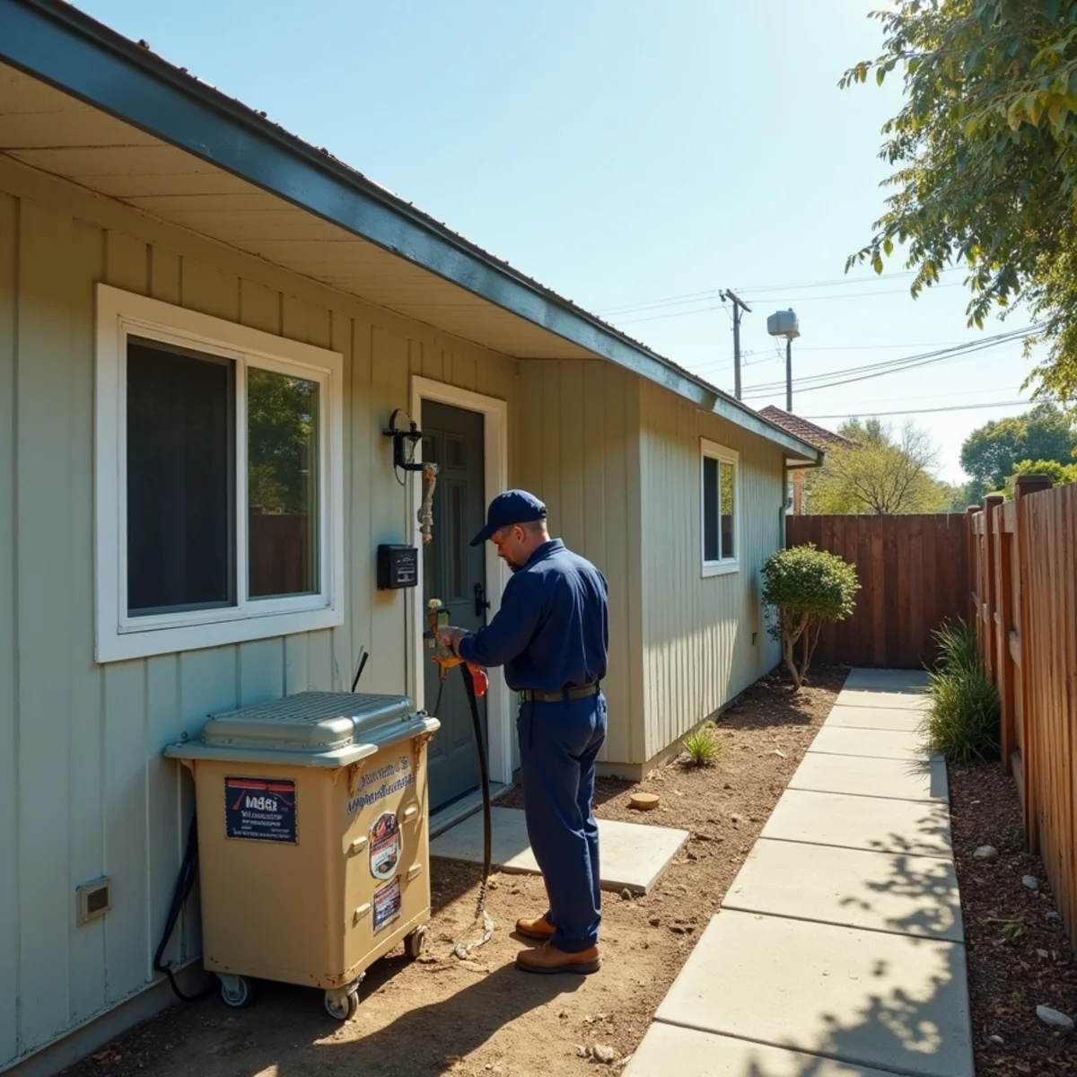 Post-war tract rear elevation in West Anaheim