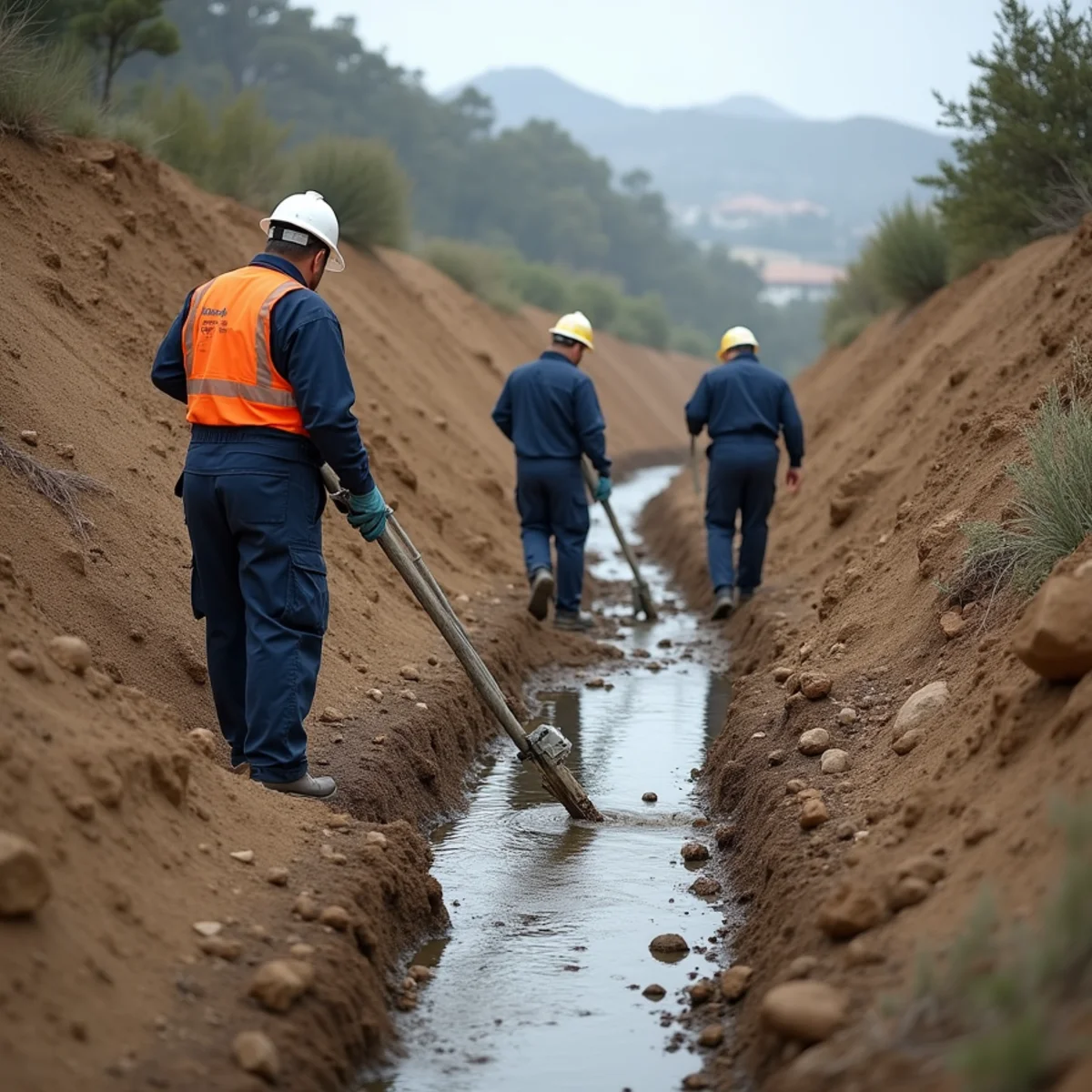 Debris flow risk at the Carbon Canyon edge of Olinda Ranch