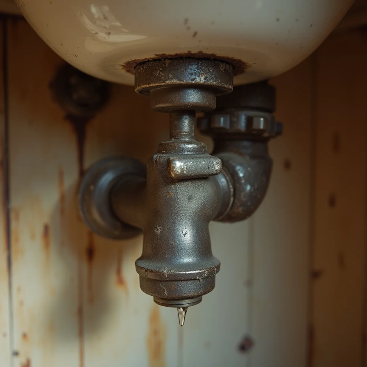 Seized angle stop in a 1960s La Palma home