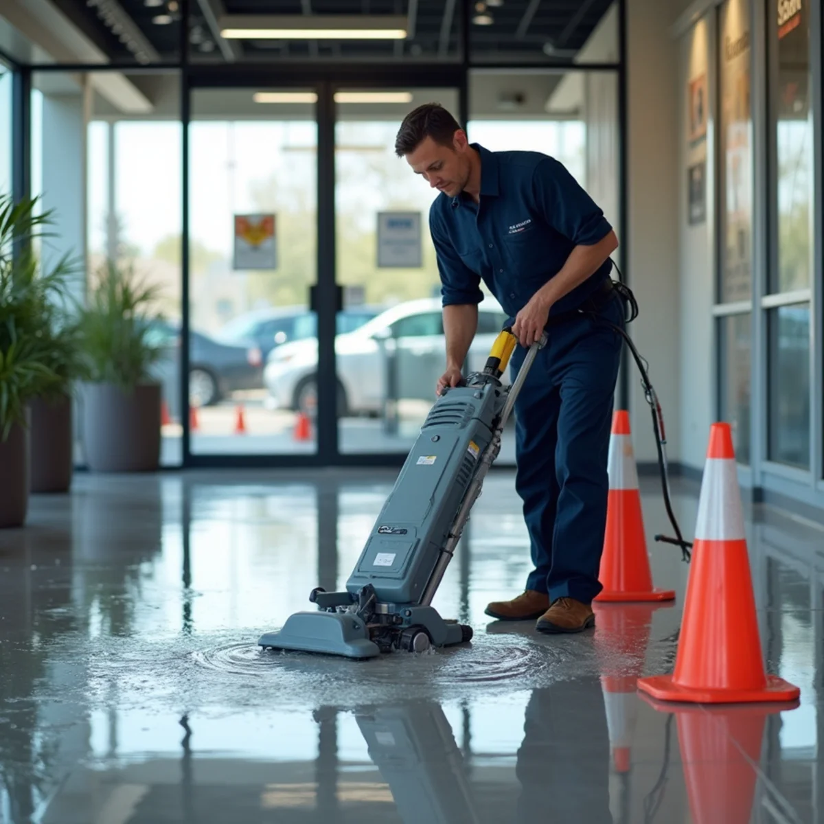 Commercial water loss near the Cerritos Auto Square