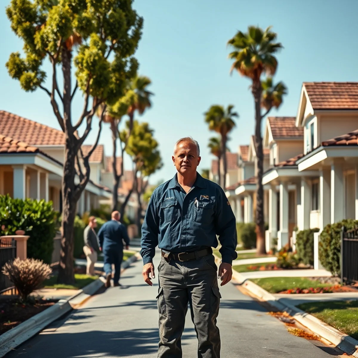 Uniform 1960s and 1970s tract housing in Cypress, CA
