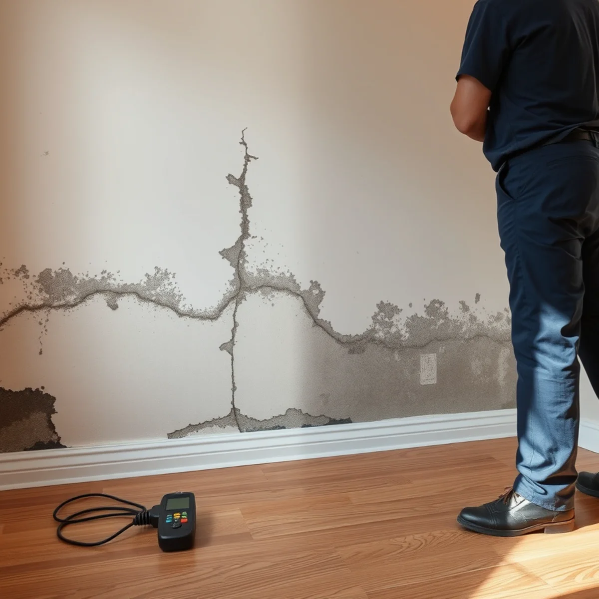 Mold established after an unattended leak in a La Mirada, CA rental