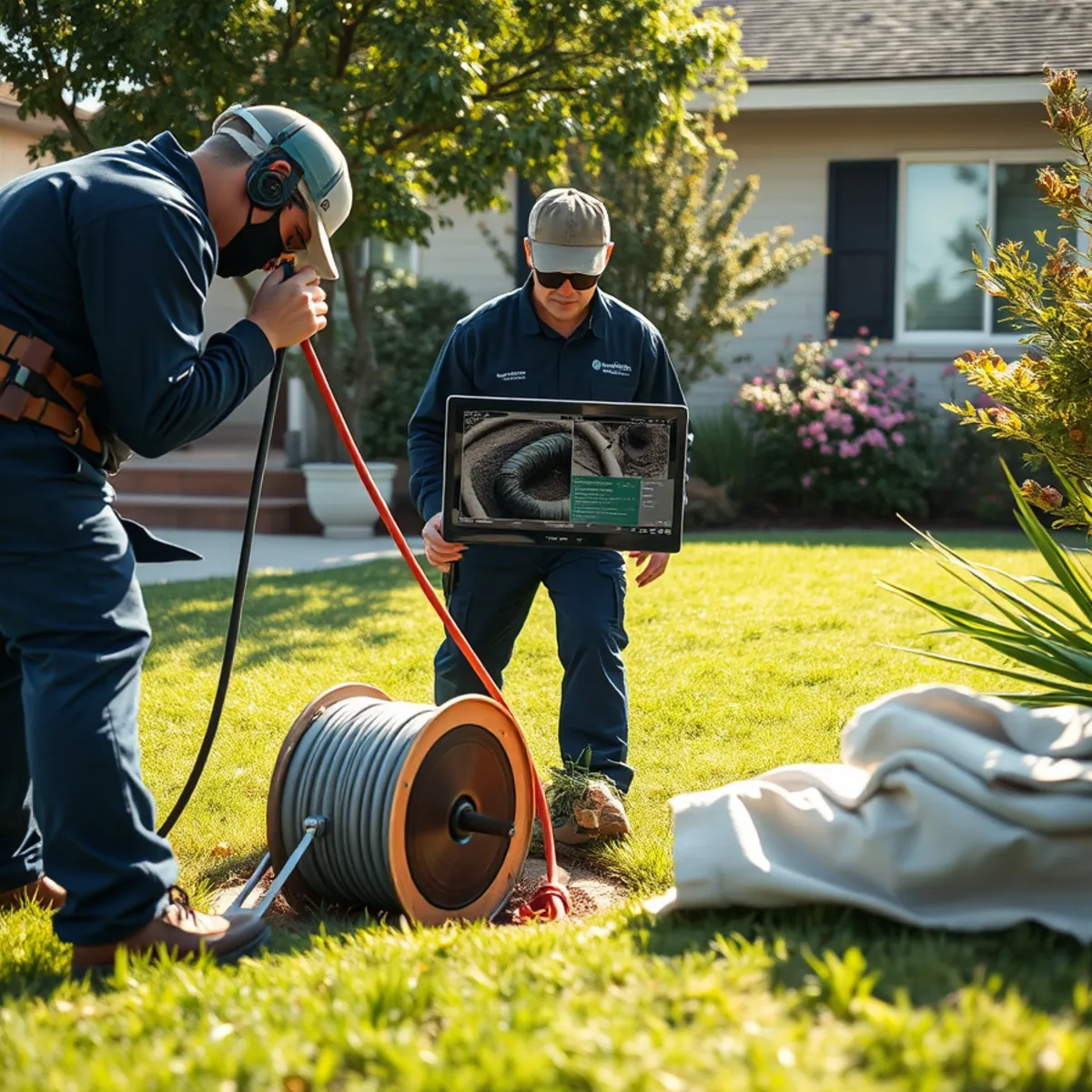 Sewer camera inspection of an ageing clay lateral in Norwalk, CA
