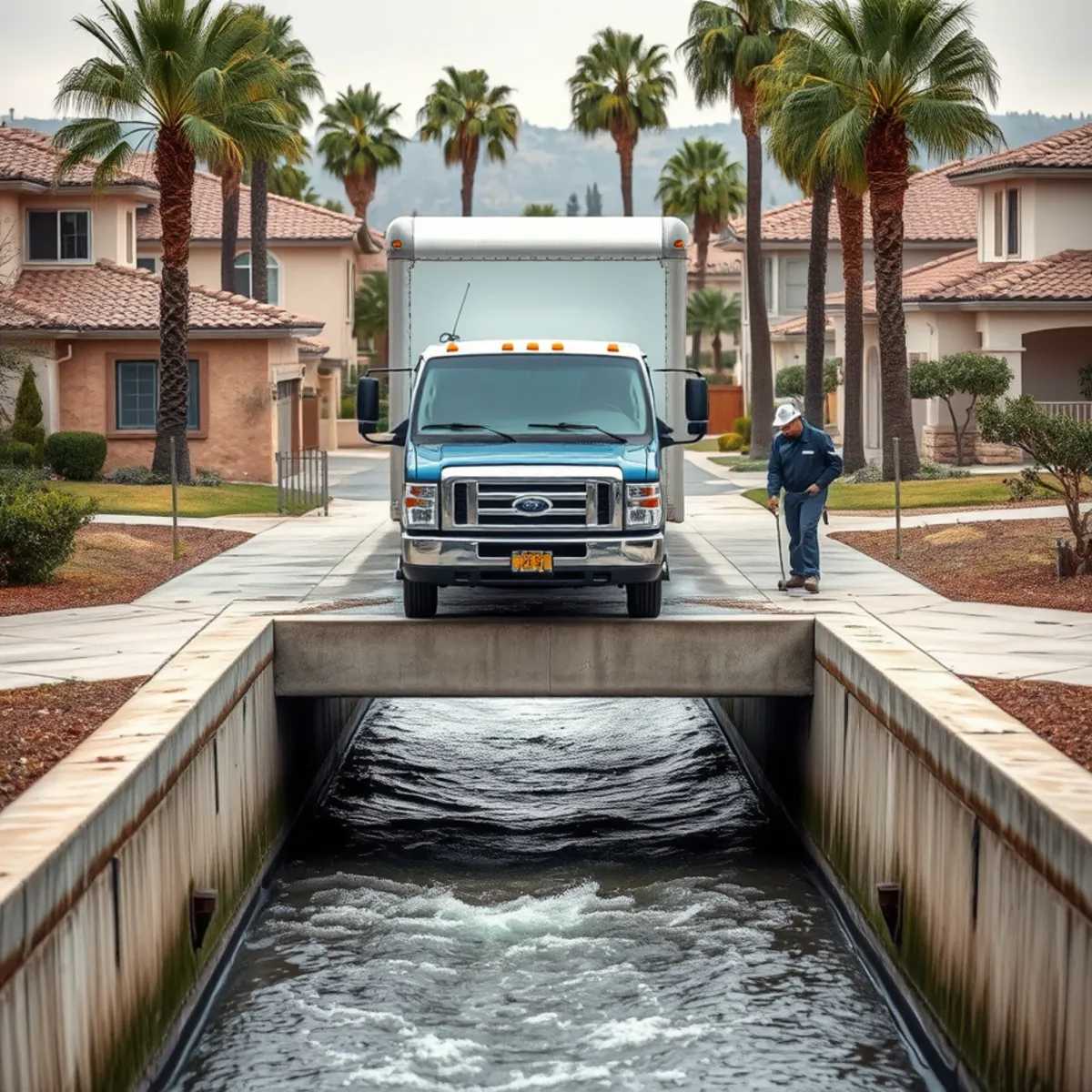 Water damage restoration crew working in an Orange County, CA home