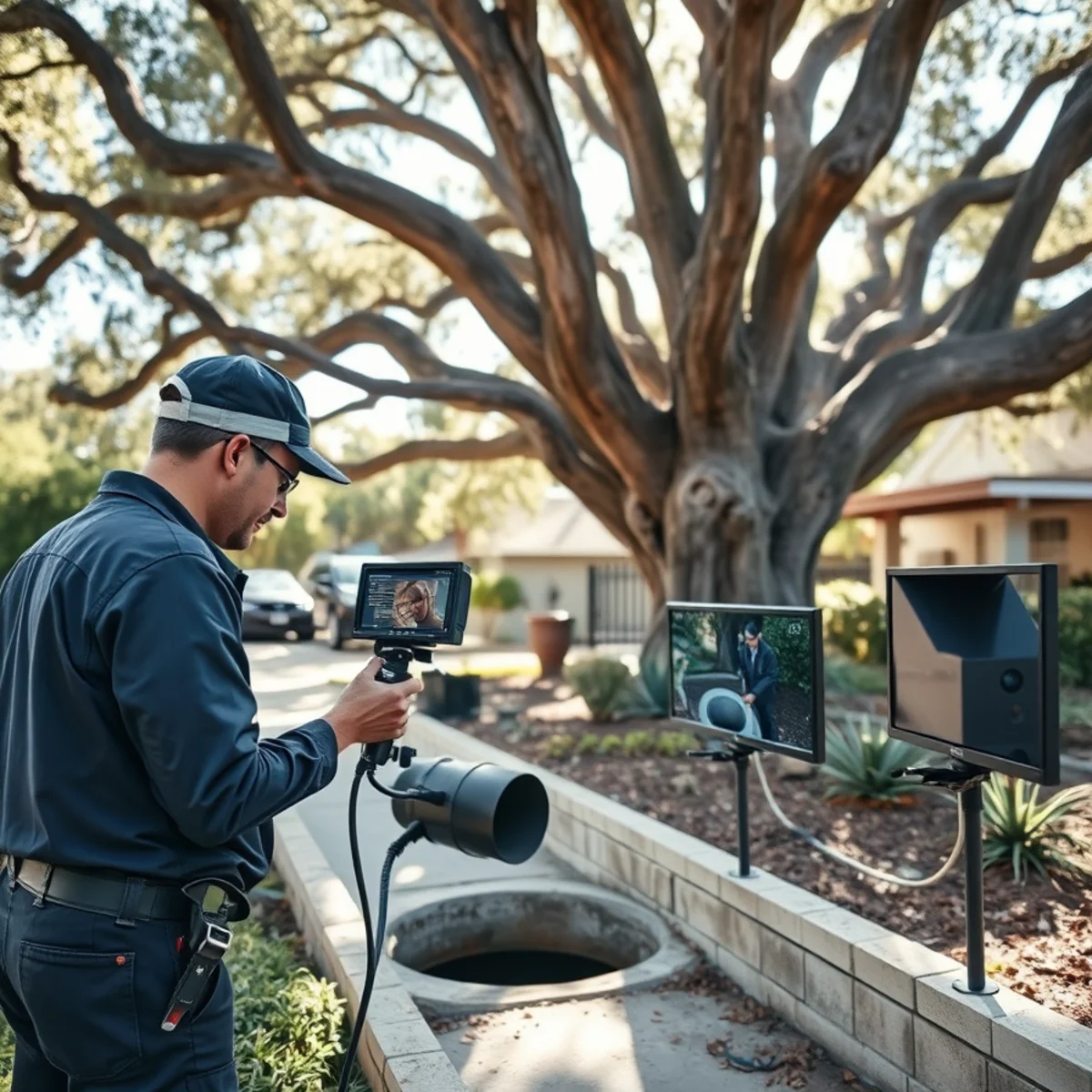 Sewer camera inspection for root intrusion at an Alta Vista, Placentia CA home