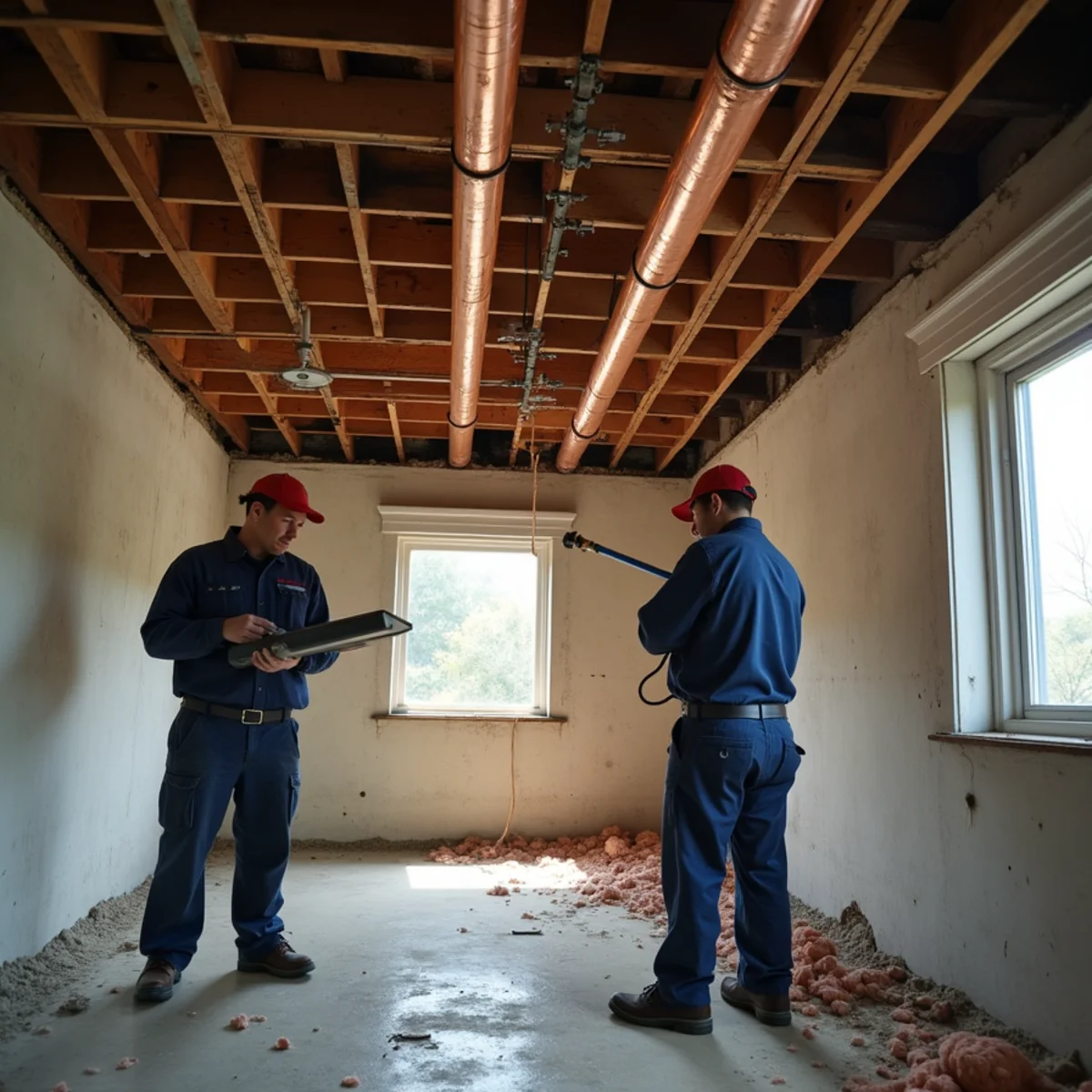 Copper at repipe age in a 1960s Placentia tract home