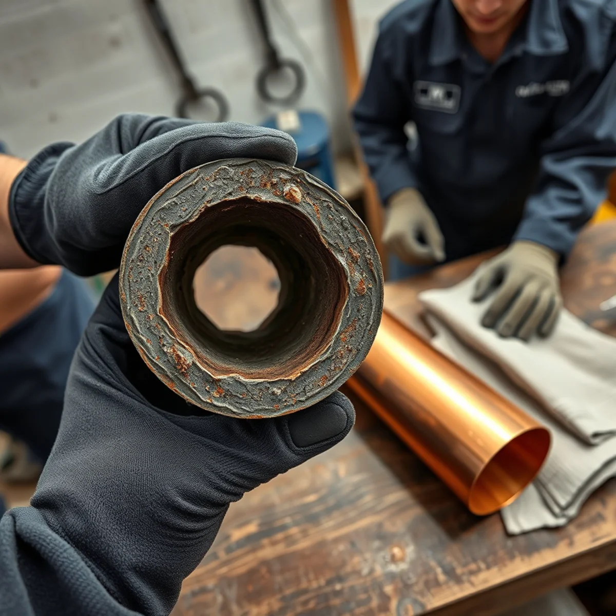 Corroded galvanized supply pipe removed from an Old Town Placentia home