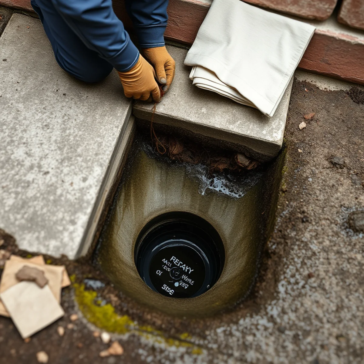 Blocked subdrain behind a retaining wall in Rowland Heights, CA