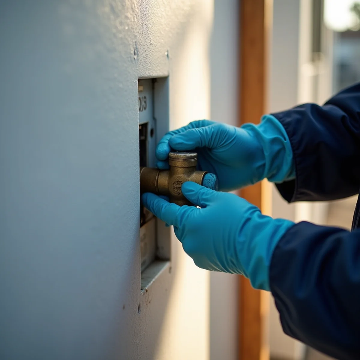 Closing the main at an unoccupied Seal Beach property