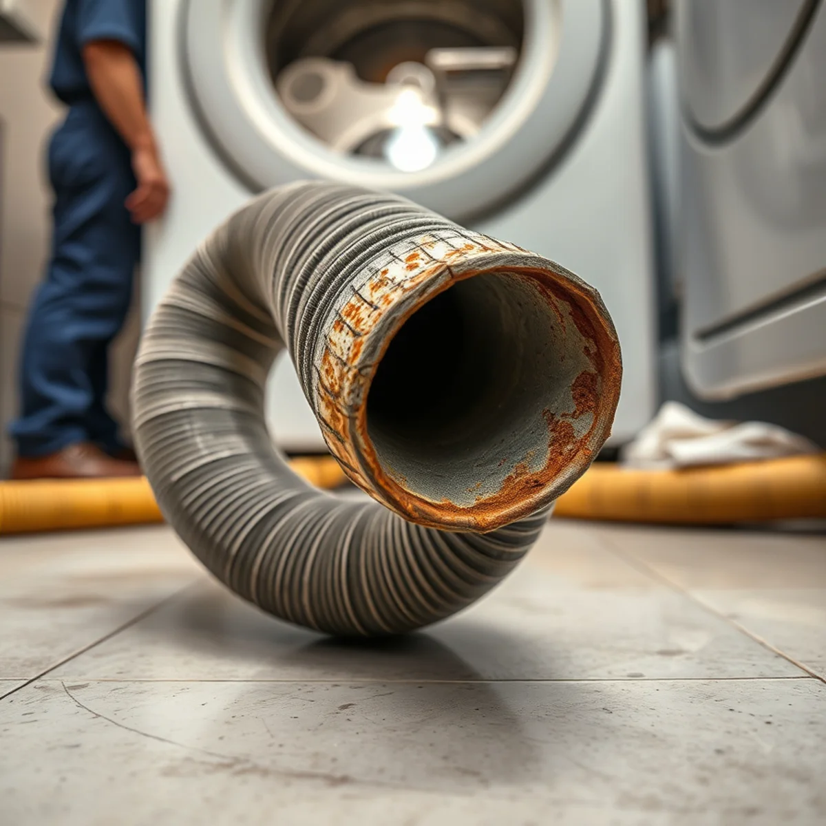 Perished appliance supply hose in a Westminster, CA rental unit