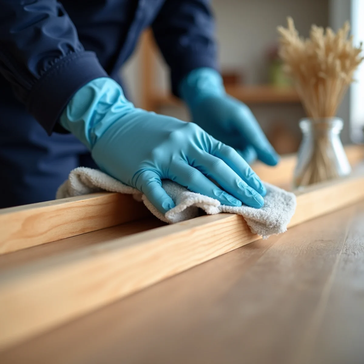 Cleaning and disinfecting framing after a sewage backup in a Fullerton home