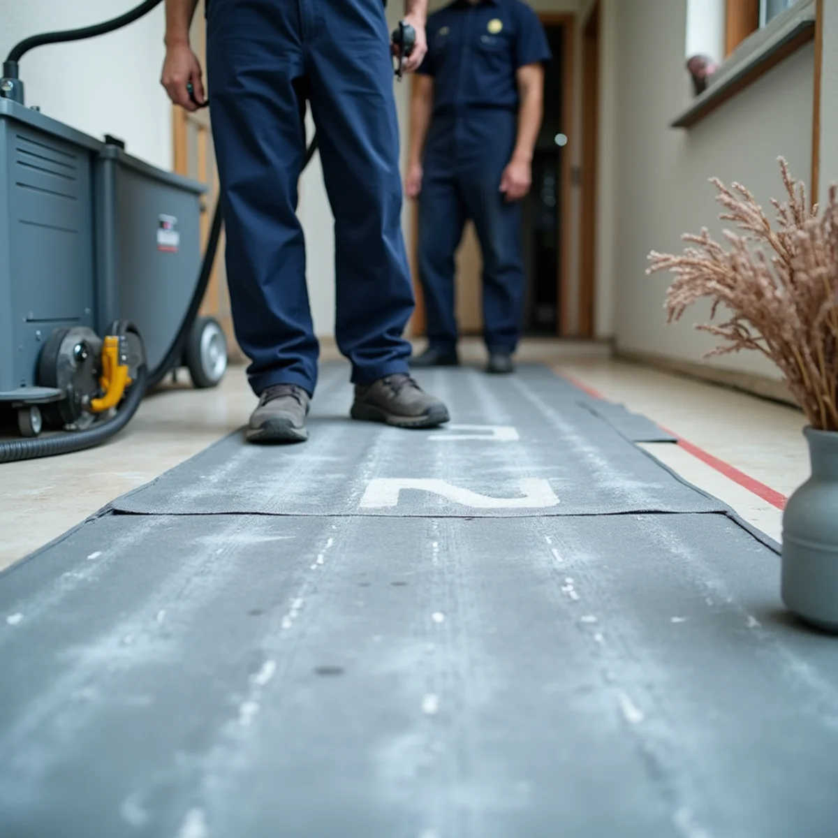 Drying a concrete slab after a slab leak in a Fullerton, CA home