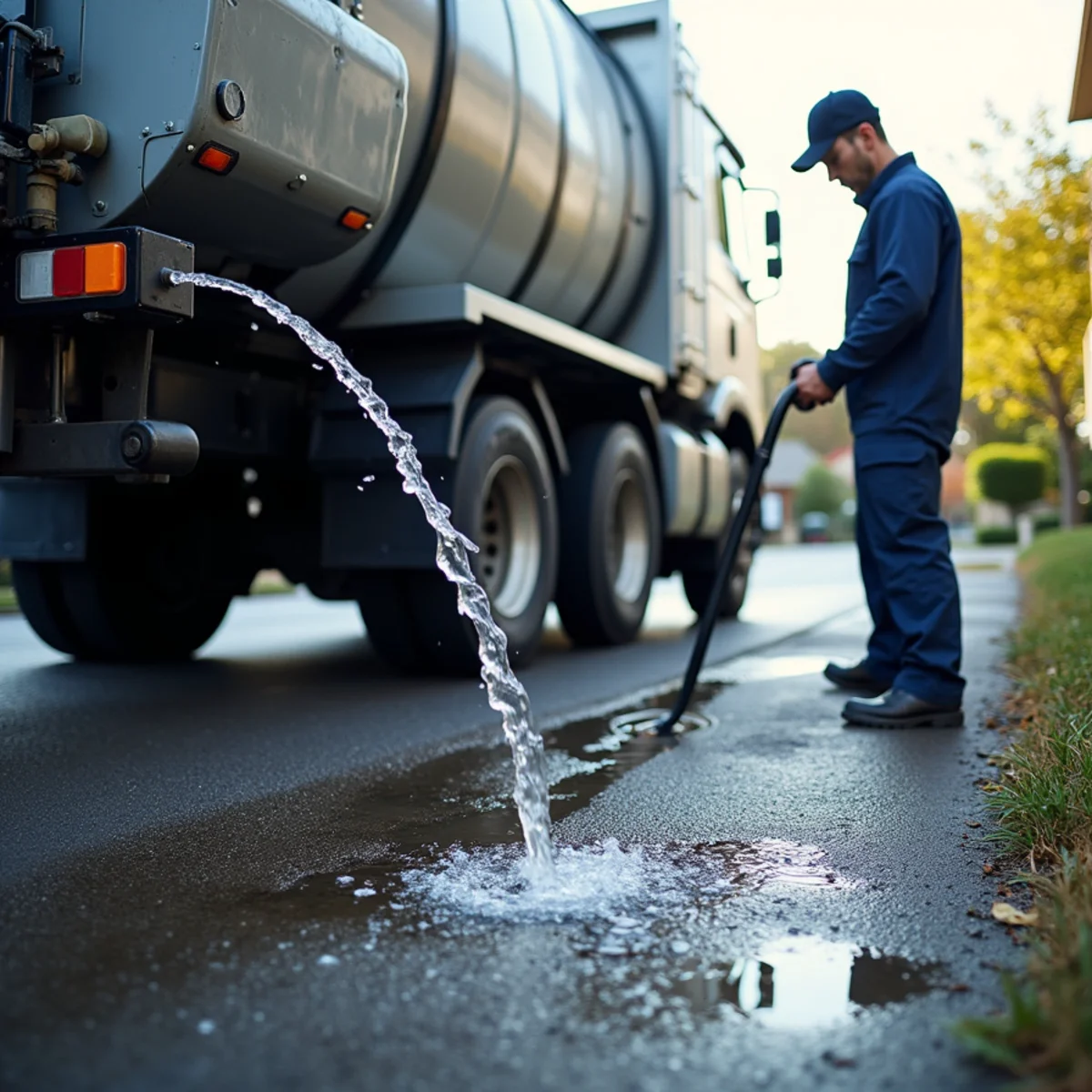 Recovery tank discharge during continuous truck-mounted extraction